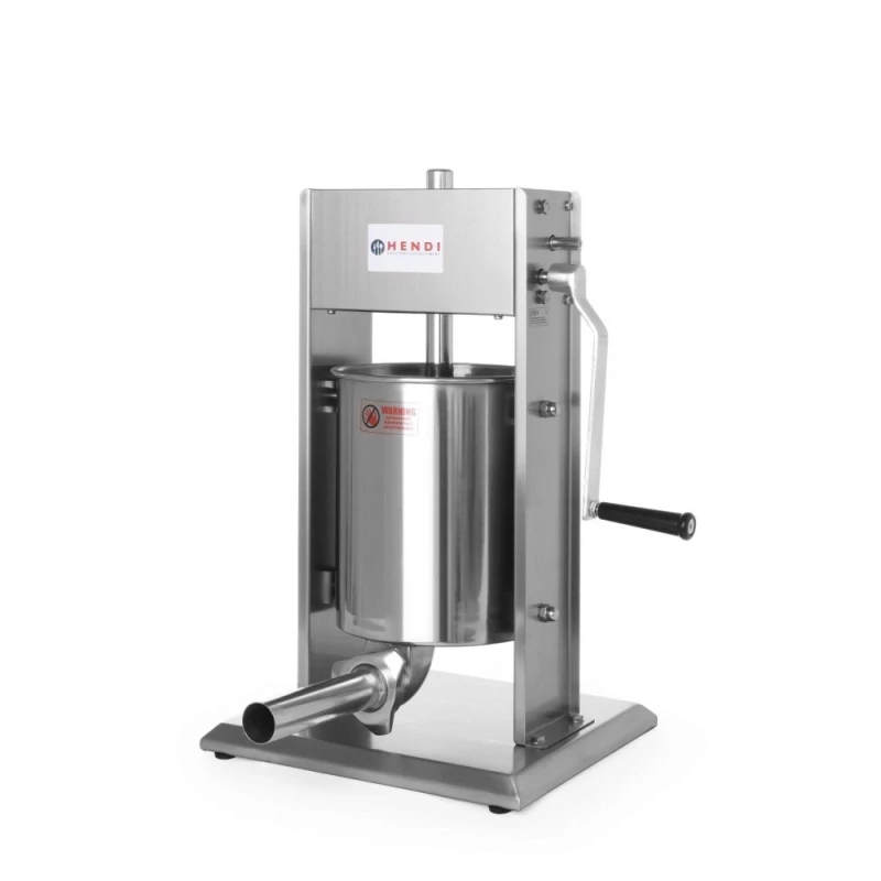 Mașină Profesională de Umplut Cârnați 3 Litri Hendi Profi Line – Inox, Manuală, 4 Pâlnii Incluse