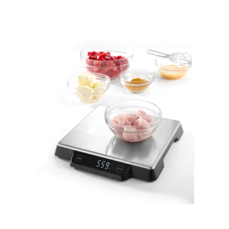 Cântar profesional de bucătărie Hendi 15 kg ±1 g din inox – Precizie ridicată pentru HoReCa - Imagine 4