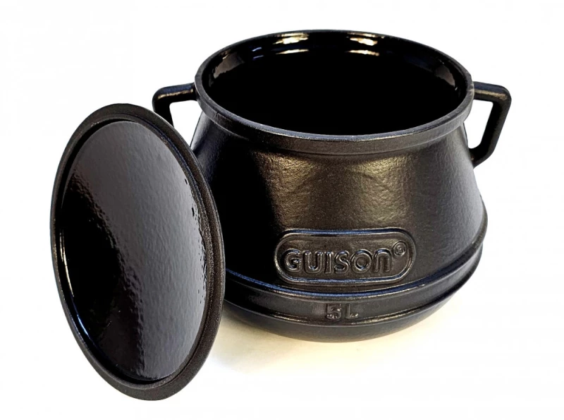 Oala din Fonta Emailata 5 Litri cu Capac Guison pentru Slow Cooking, Inductie, Gaz si Cuptor - Imagine 2