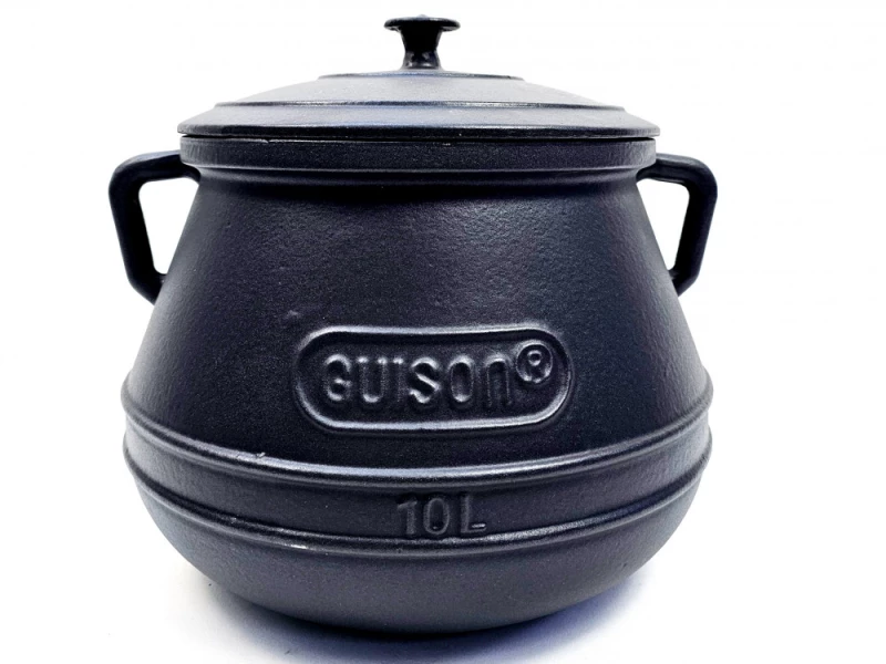 Oala din Fonta Emailata 10 Litri cu Capac Guison pentru Gatit Profesional, Slow Cooking, Inductie si Gaz - Imagine 3