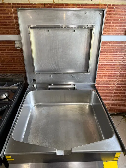 Basculanta profesionala TOP K pe gaz 80 litri, cuva inox, basculare manuala cu volant - Imagine 2