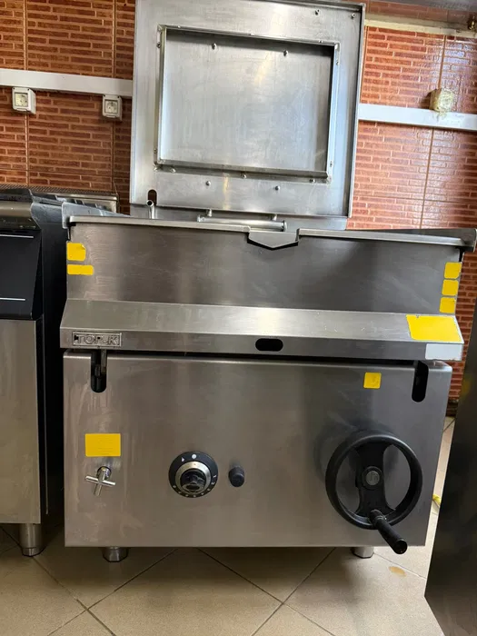 Basculanta horeca TOP K profesionala pe gaz, 80L, cuva inox si basculare manuala