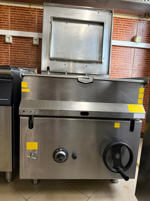 Basculanta profesionala TOP K 80L pe gaz, cuva inox cu basculare manuala pentru HoReCa