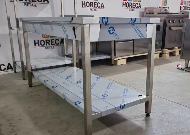 Masa profesionala din inox 1500x700 pentru restaurante, bucatarii HoReCa si catering