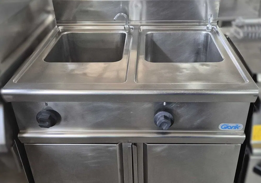 Bolitor profesional de paste pe gaz dublu 20 litri pentru restaurant catering si pizzerie - Imagine 3
