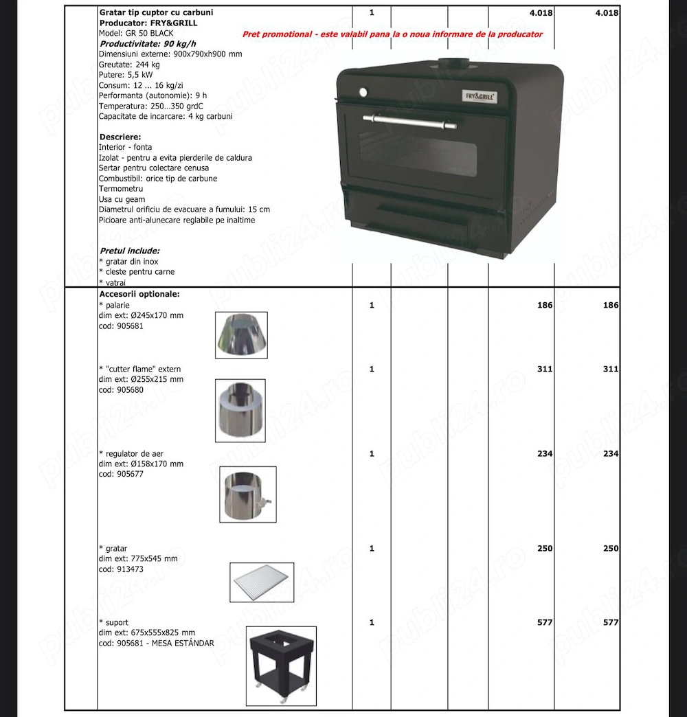 Cuptor Profesional FRY&GRILL | Cuptor Electric HoReCa pentru Restaurant, Fast Food si Catering