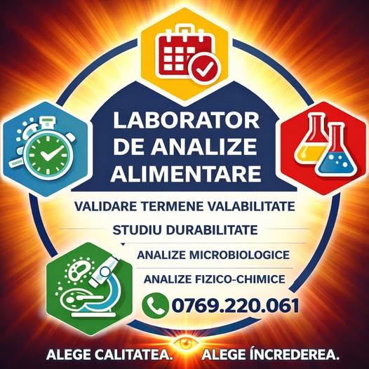 Laborator analize alimentare pentru HoReCa – validare termene de valabilitate si analize microbiologice 
