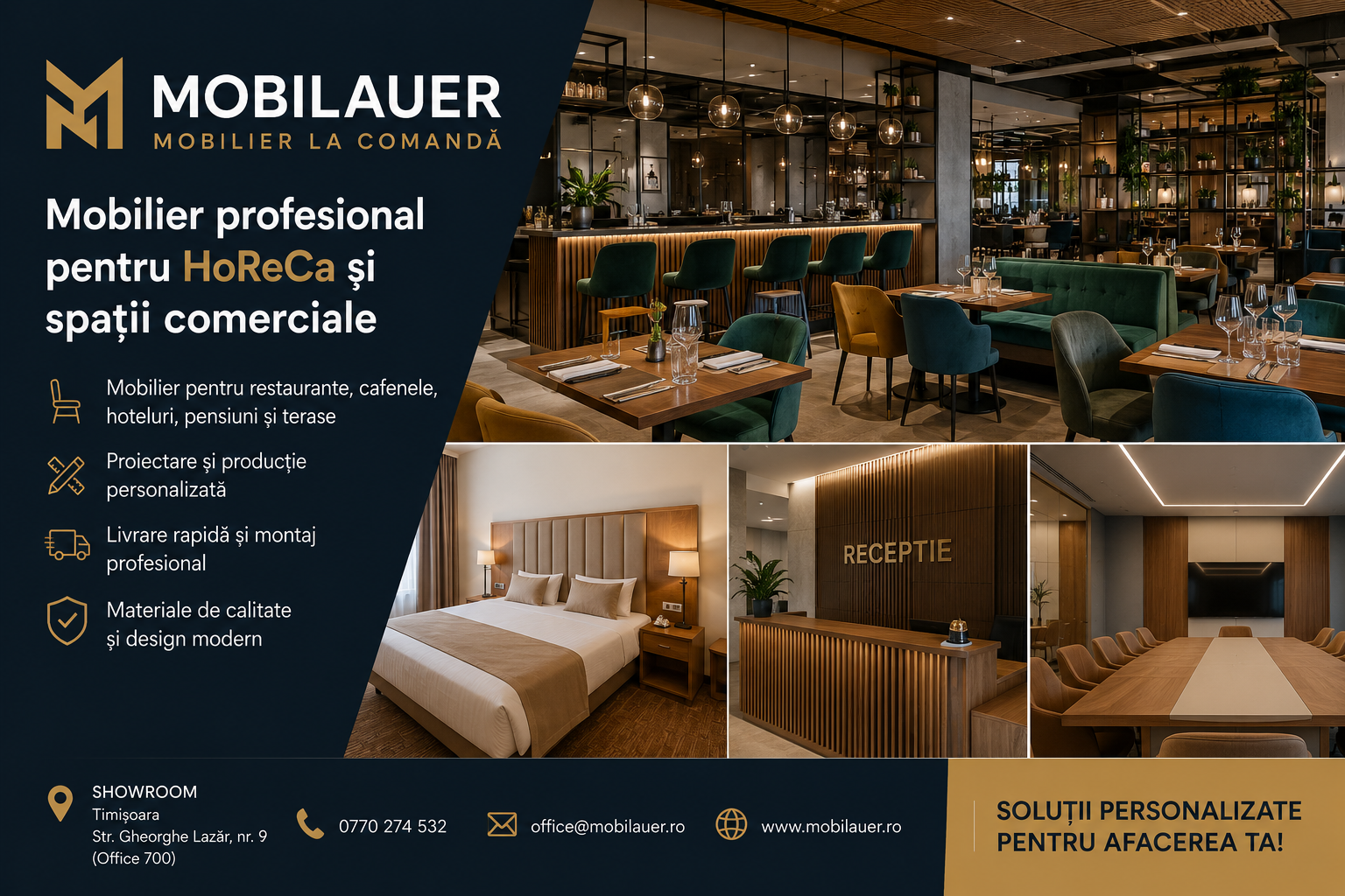 Mobilauer – Mobilier Profesional pentru HoReCa, Hoteluri si Spatii Comerciale