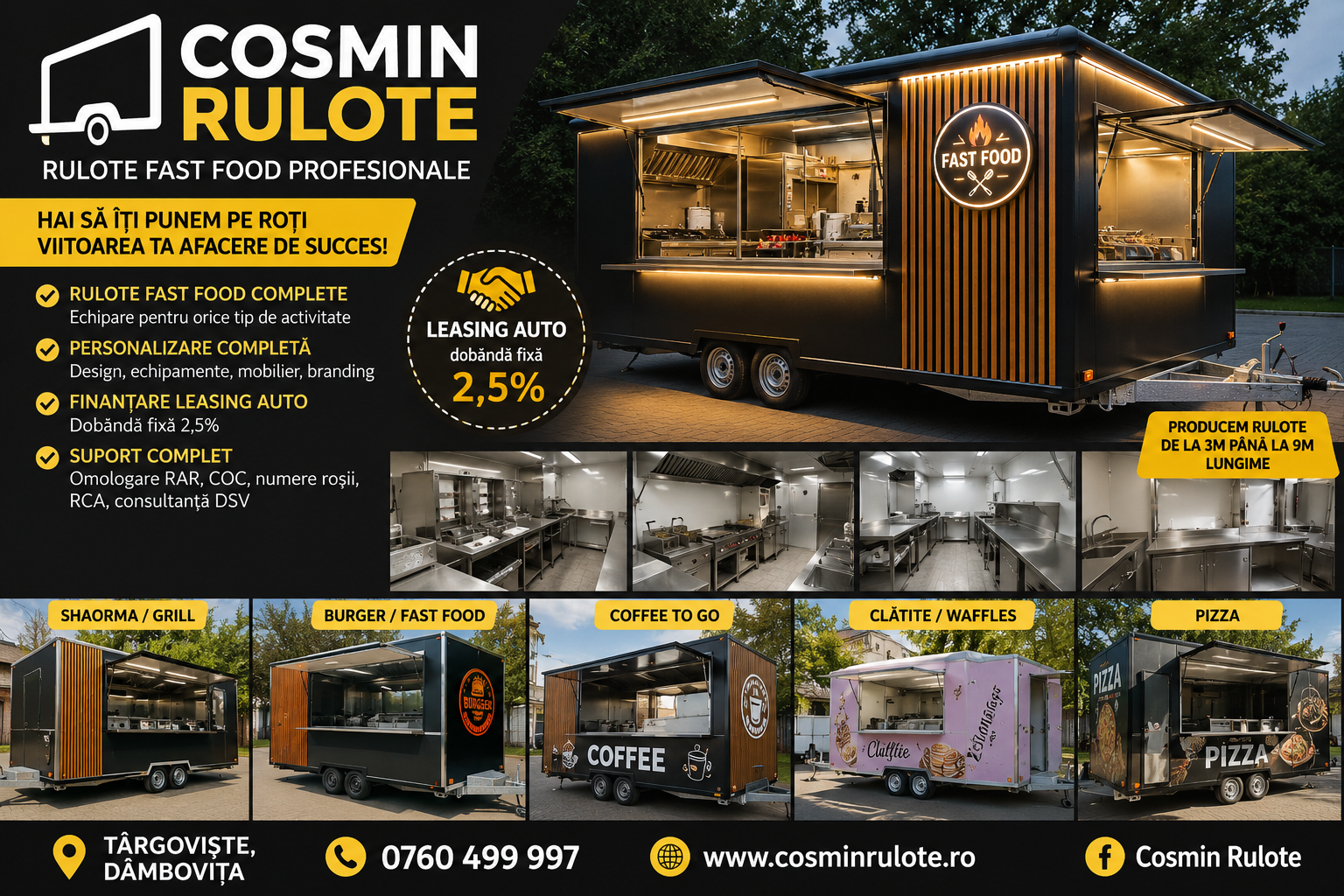 Cosmin Rulote - Rulote Fast Food Profesionale si Food Truck-uri Personalizate in Targoviste, Dambovita